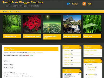 Remix Zone Blogger Template