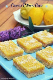 Recette carrés citron coco - muffinzlover.blogspot.fr