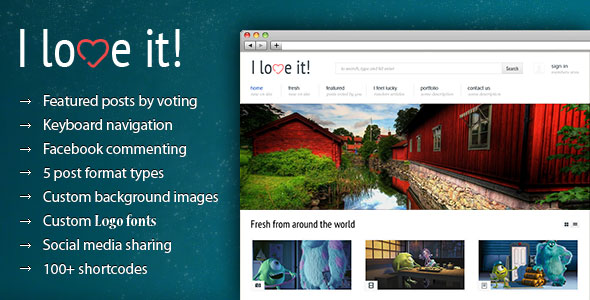 I Love It! - Content Sharing Wordpress Theme Free Download by ThemeForest.