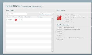 Failed FlexUnit execution
