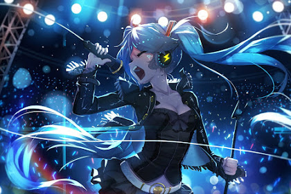 Hatsune Miku Singing HD Wallpaper