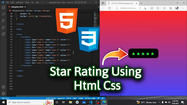 Star Rating Design Using Html Css