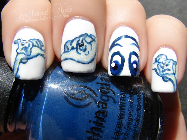 nails nailart nail art polish mani manicure Spellbound character Casper Ghosts Stinky Stretch Fatso friendly