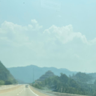 HAZY WINDSHIELD VIEW OF PIKEVILLE, KY