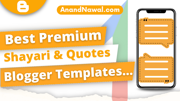 Best Premium Blogger Templates for Quotes and Shayari Blog