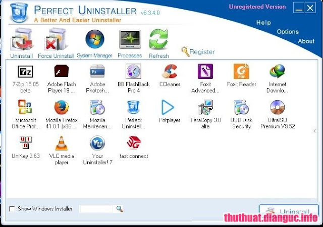 Download Perfect Uninstaller 6.3.4.0 full key