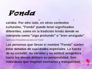 significado del nombre Fonda