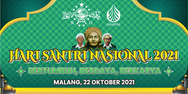 Desain Banner Backdrop peringatan Hari Santri Nasional 2021