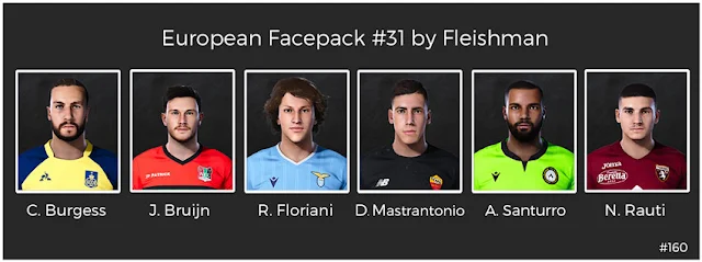 European Facepack #31 For eFootball PES 2021