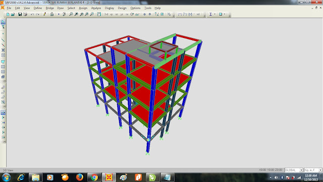 Rangka Struktur Sap 2000 ( Project Desain dan Perhitungan Struktur Gedung )