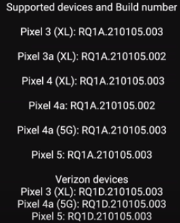 Google Pixel Latest Update (Android 2021)