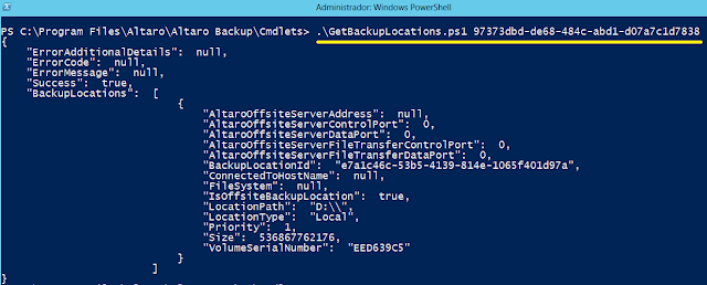 Altaro: Powershell, puesta en marcha - Parte 2