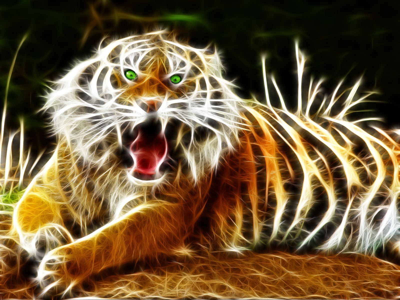 wallpaper collections, lion fractal, wolf fractal, fractal art,tiger ...