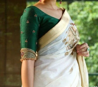Blouse sleeve designs for kerala saree