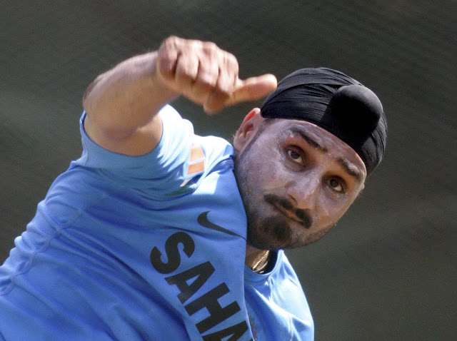 Harbhajan Singh bowling