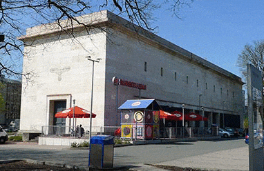 Nazi Eagle burger king GIF: transformer building
