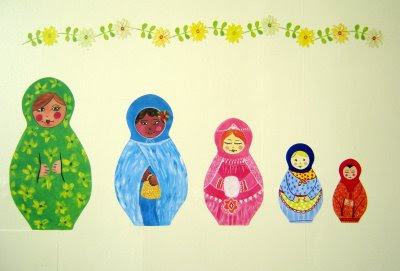 Babushka dall wall decals