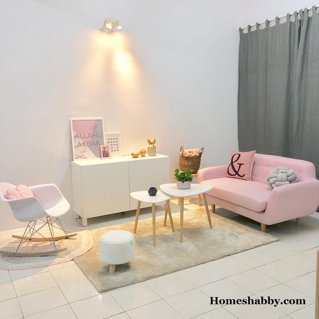 Inspirasi Rumah dengan Perpaduan Warna Pink  dan Abu Abu 