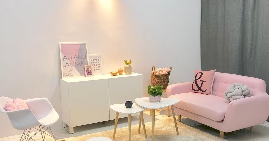 Inspirasi Rumah dengan Perpaduan Warna Pink  dan Abu Abu 