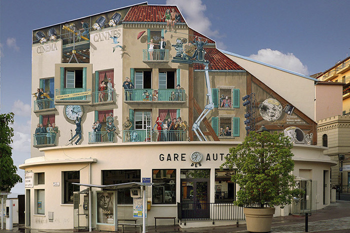 French Artist Transforms Boring City Walls Into Vibrant Scenes Full Of Life - Cinéma-Cannes