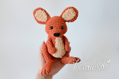 Krawka: Kangaroo crochet pattern - Winnie the Pooh inspired roo amigurumi crochet pattern by Krawka