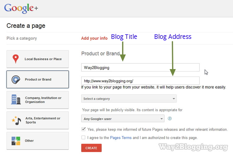 How to Create Google+ (Plus) Fan Page for Your Blog