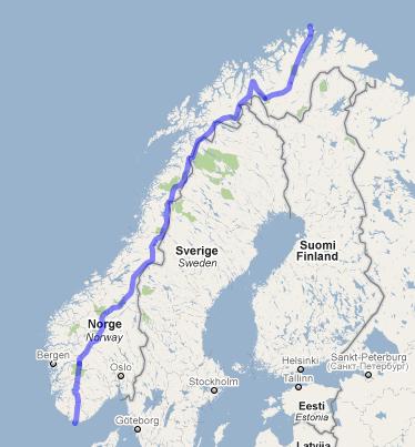 norge på langs kart Norge Pa Langs Rute norge på langs kart