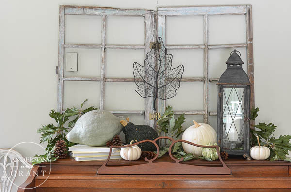 Are you trying to create a neutral color palette this fall?  Look at this post from anderson + grant to see how to use shades of green and cream in your autumn decor.  