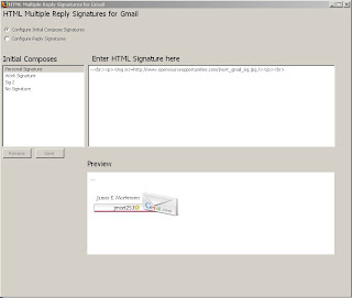 Open HTML Gmail Multiple Reply Signatures Editor