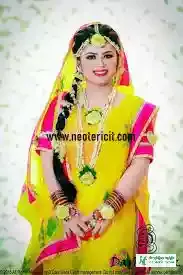 Yellow color saree - biyer sharee - NeotericIT.com