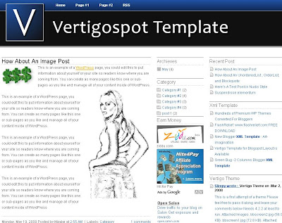 Vertigo Blogger Template