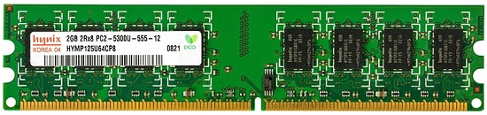 HYMP125U64CP8 Hynix 2GB PC2-5300 DDR2-667MHz non-ECC Dual Rank Memory Module