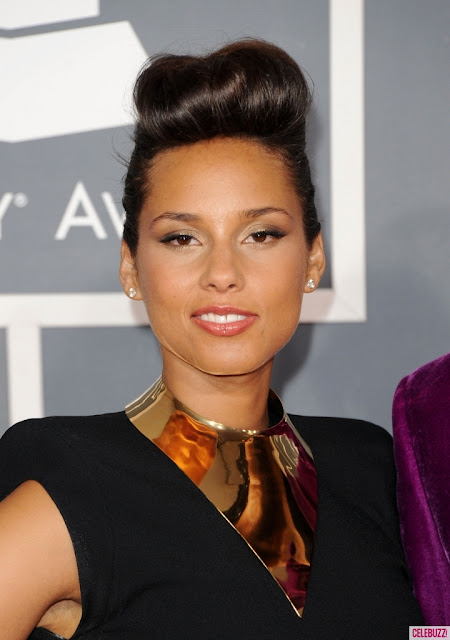 grammy awards 2012,grammy awards red carpet,diy,fashion diy,metal collar, alicia keys