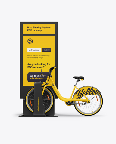 Download Download Bicycle Sharing System Mockup PSD