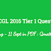 GA Questions asked in SSC CGL 2016 Tier 1 All Shifts All Days (27 Aug to 11 September)