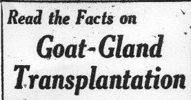 John R Brinkley Goat Gland Ad