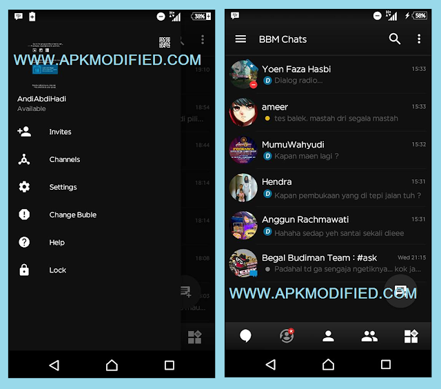 BBM Mod Apk Black Versi Terbaru