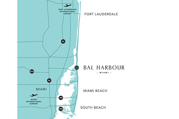 mapa bal harbour