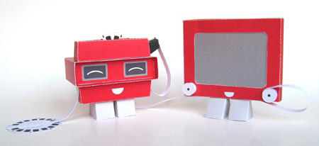 Bright Red Paper Toys 1 2
