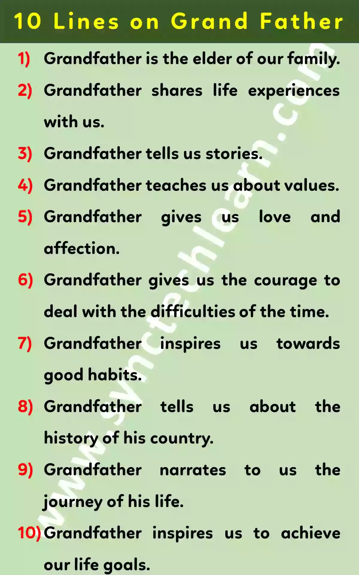 Short Essay On Grandfather In English