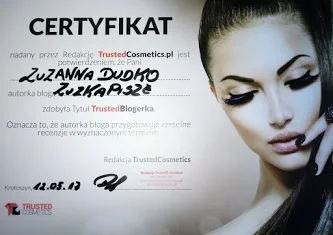 certyfikat trusted cosmetics zuzkapisze