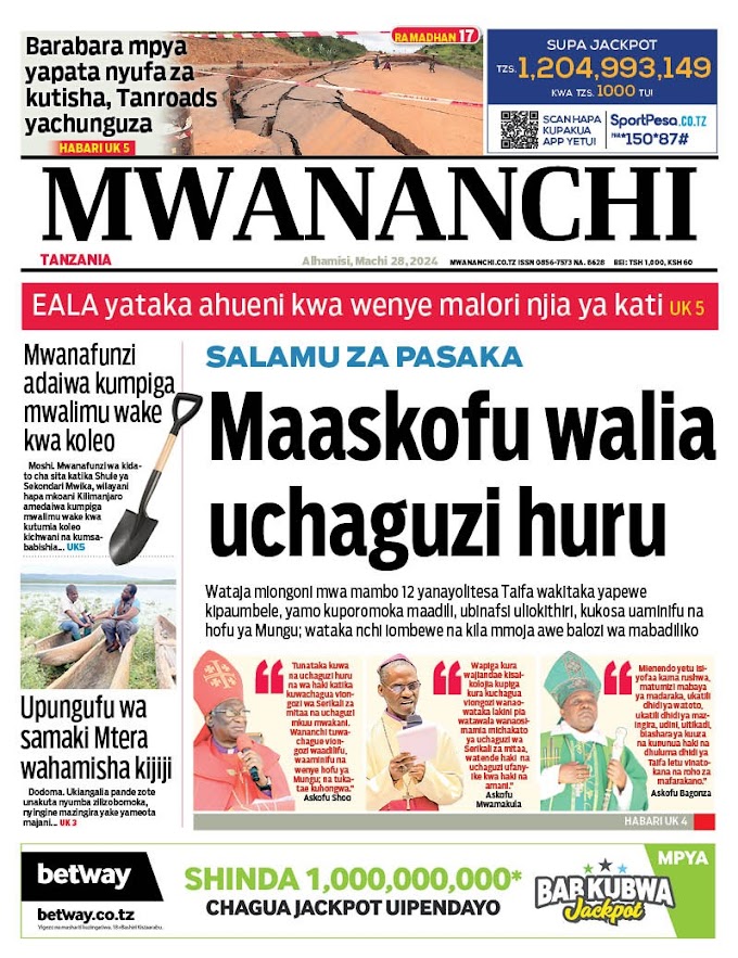 Magazeti ya Leo Tarehe 28 March 2024