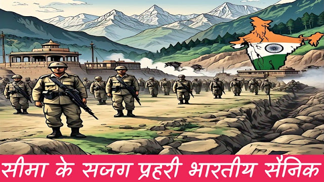 सीमा के सजग प्रहरी भारतीय सैनिक पर निबंध - Seema ke Sajag Prahari Bhartiya Sainik par Nibandh