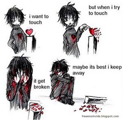 heart broken emo girls. emo love heart pictures. cute