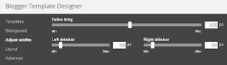screenshot:Using template designer to change blog width