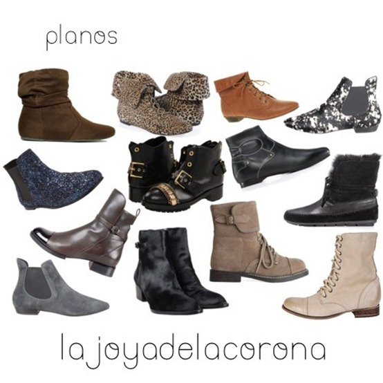 botines planos