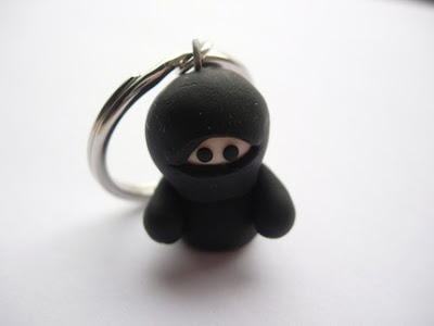 polymer clay ninja bead