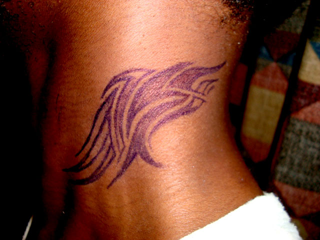 TRIBAL NECK TATTOO. The Picture you See Above Is The Half Sketch Made For A 