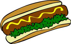 Mustard relish hot dog clip art