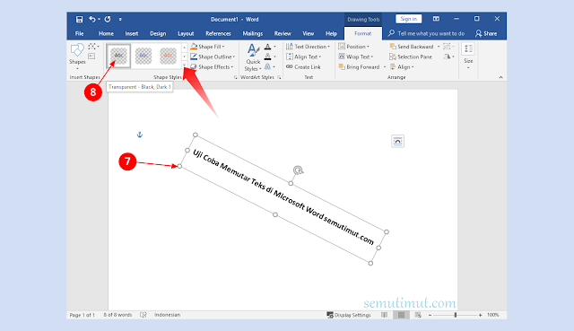 cara membuat tulisan vertikal di word tanpa textbox